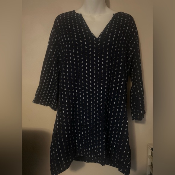 J. Crew nautical blue and white top. - Picture 2 of 6